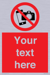 Custom No filming or photography